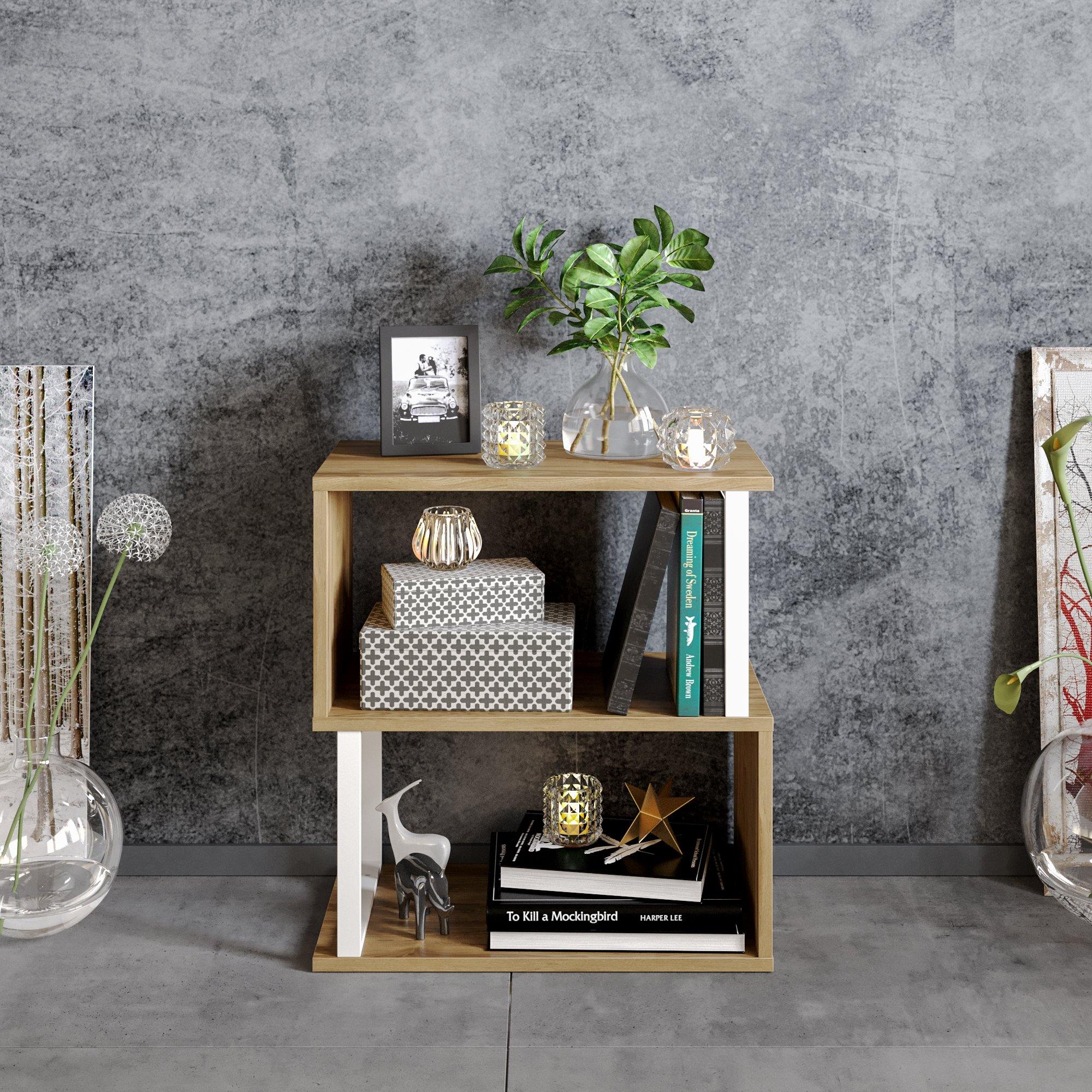 Lima Side Table with Metal Frame, 25"