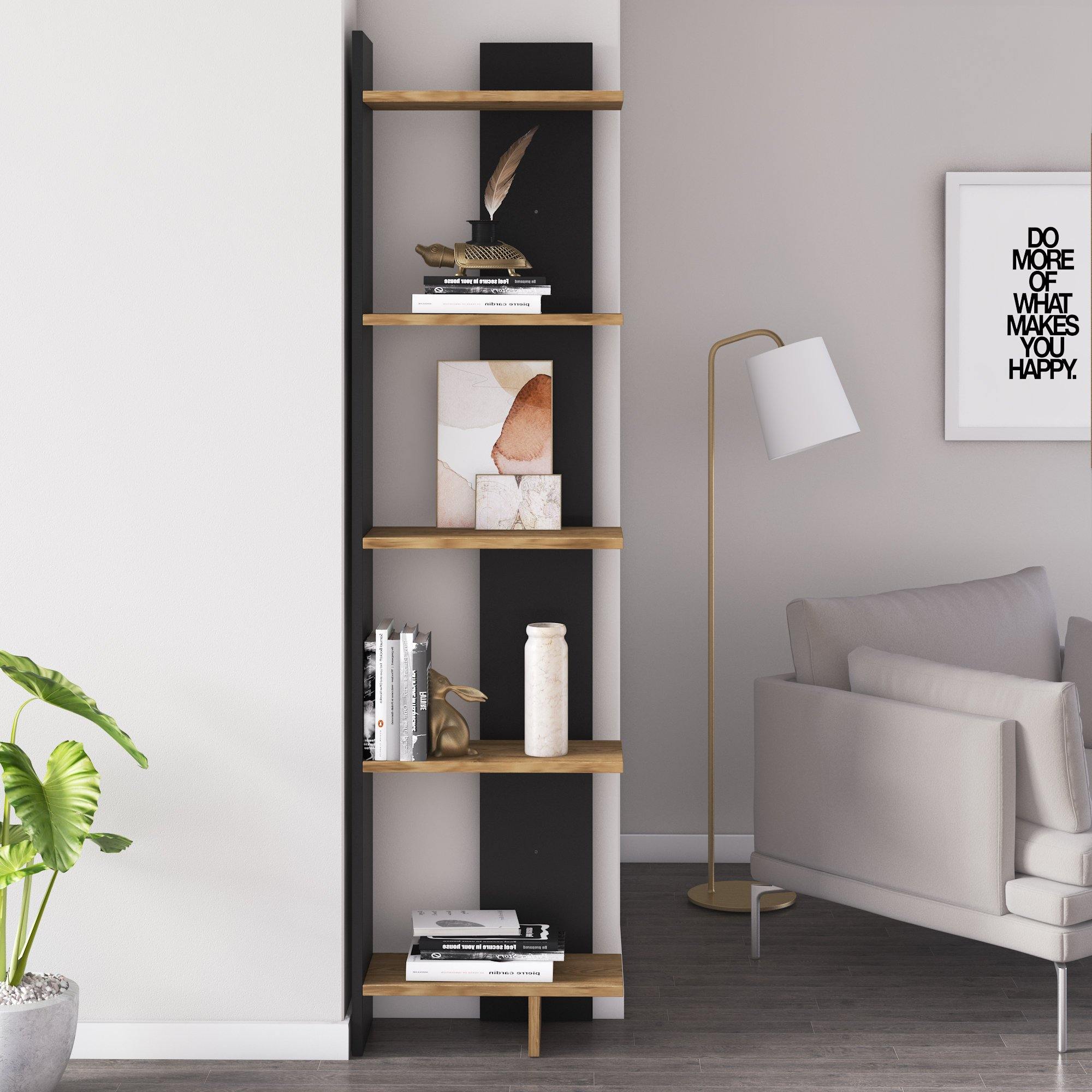 Alice 5-Tier Corner Bookcase