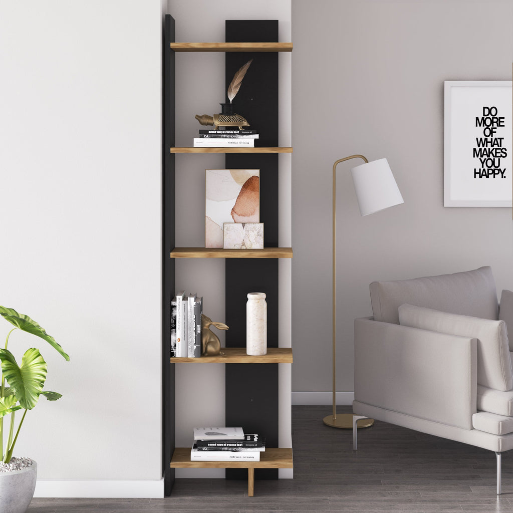 Alice 5-Tier Corner Bookcase