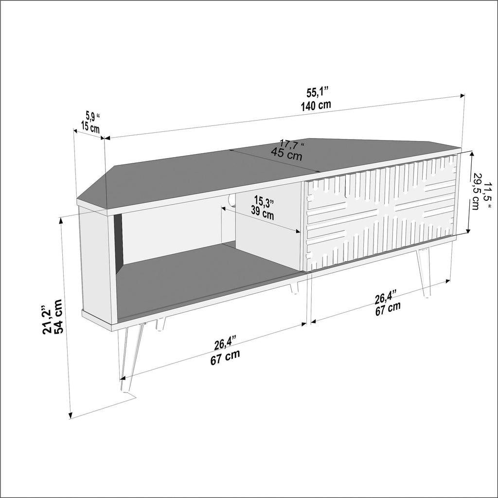 Mora Corner TV Stand