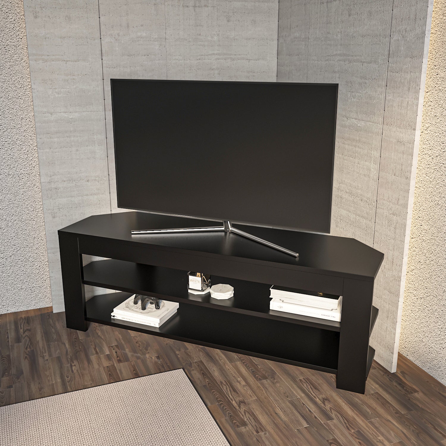 Rita Space-Saving Corner TV Stand