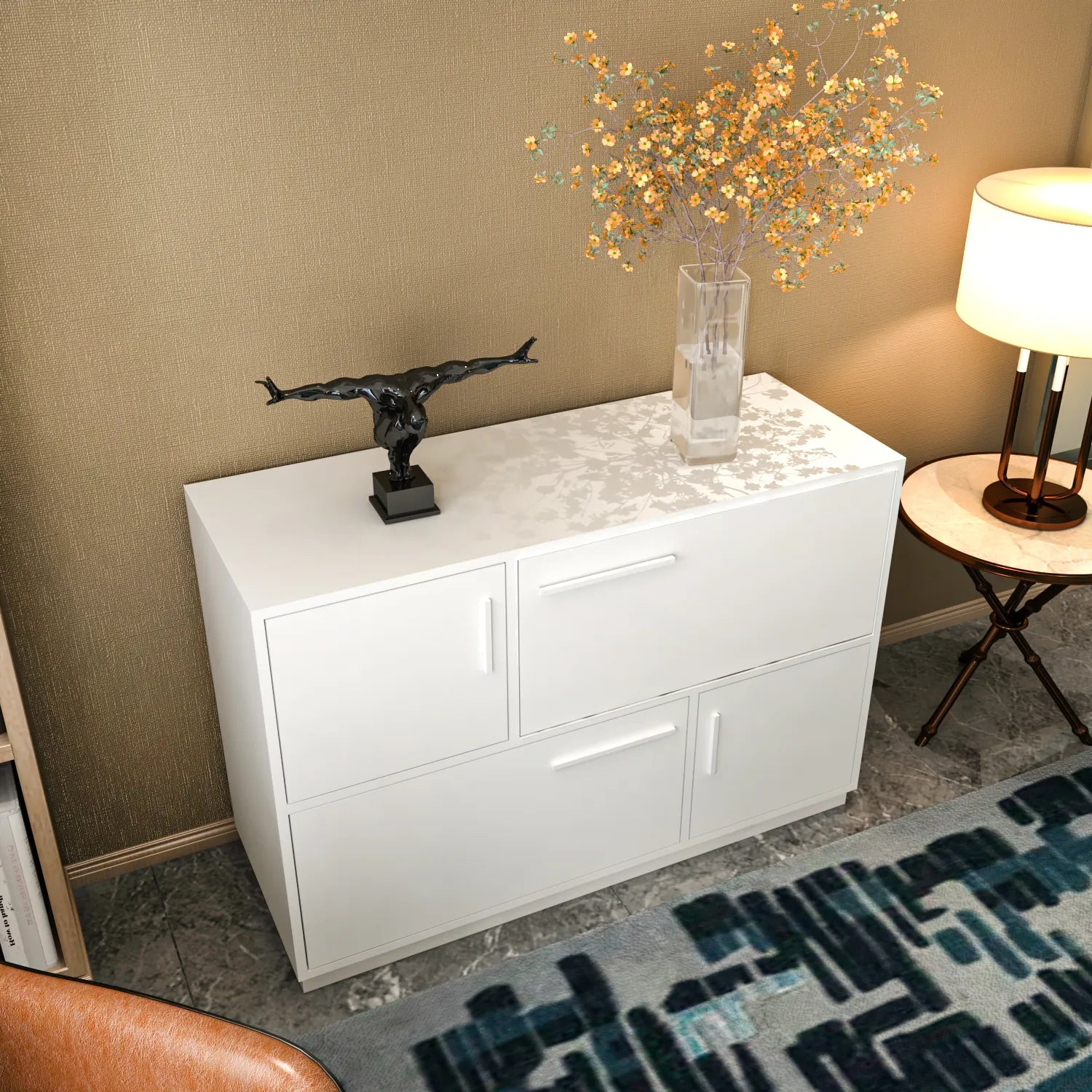 Mares 47" Sideboard with 4 Cabinets