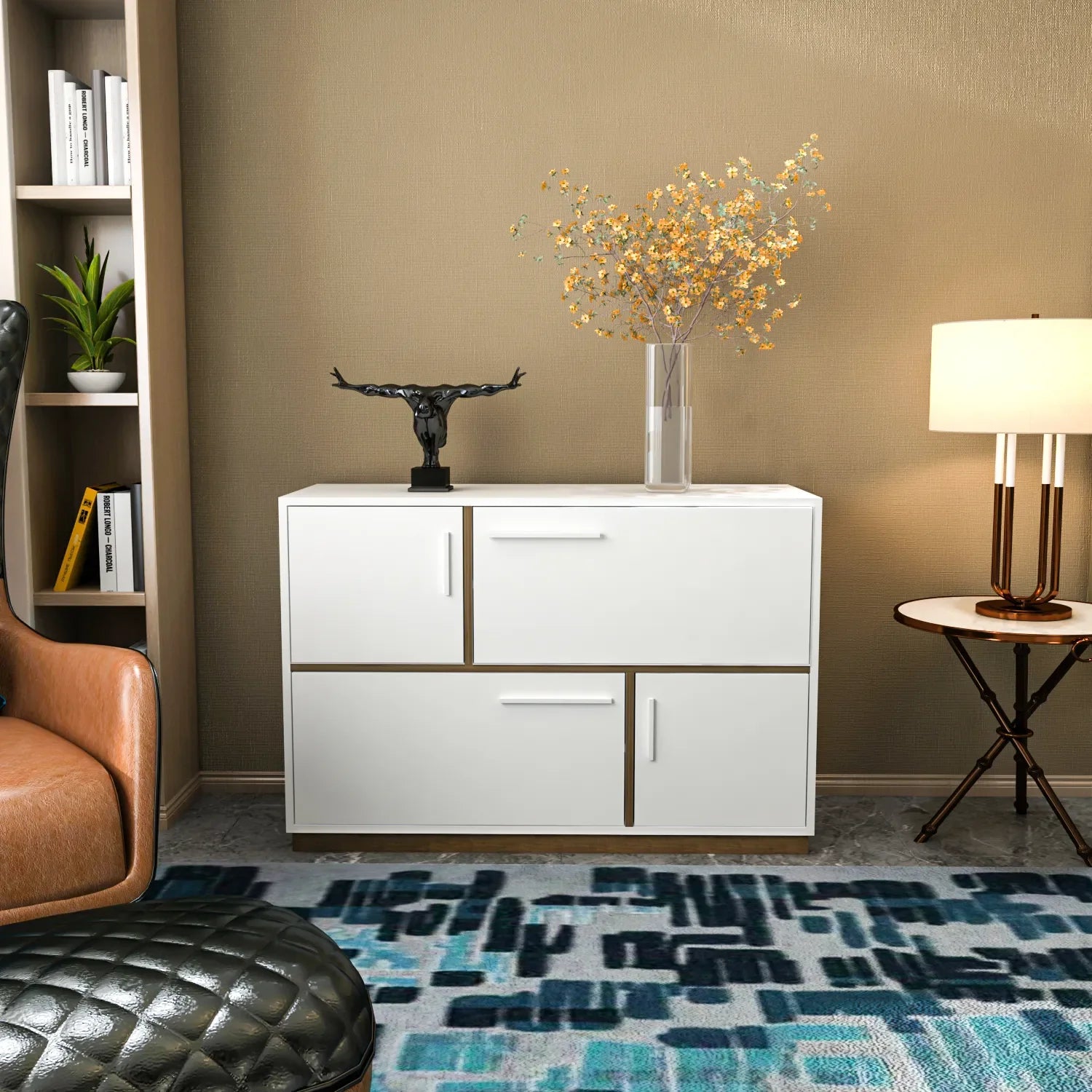 Mares 47" Sideboard with 4 Cabinets