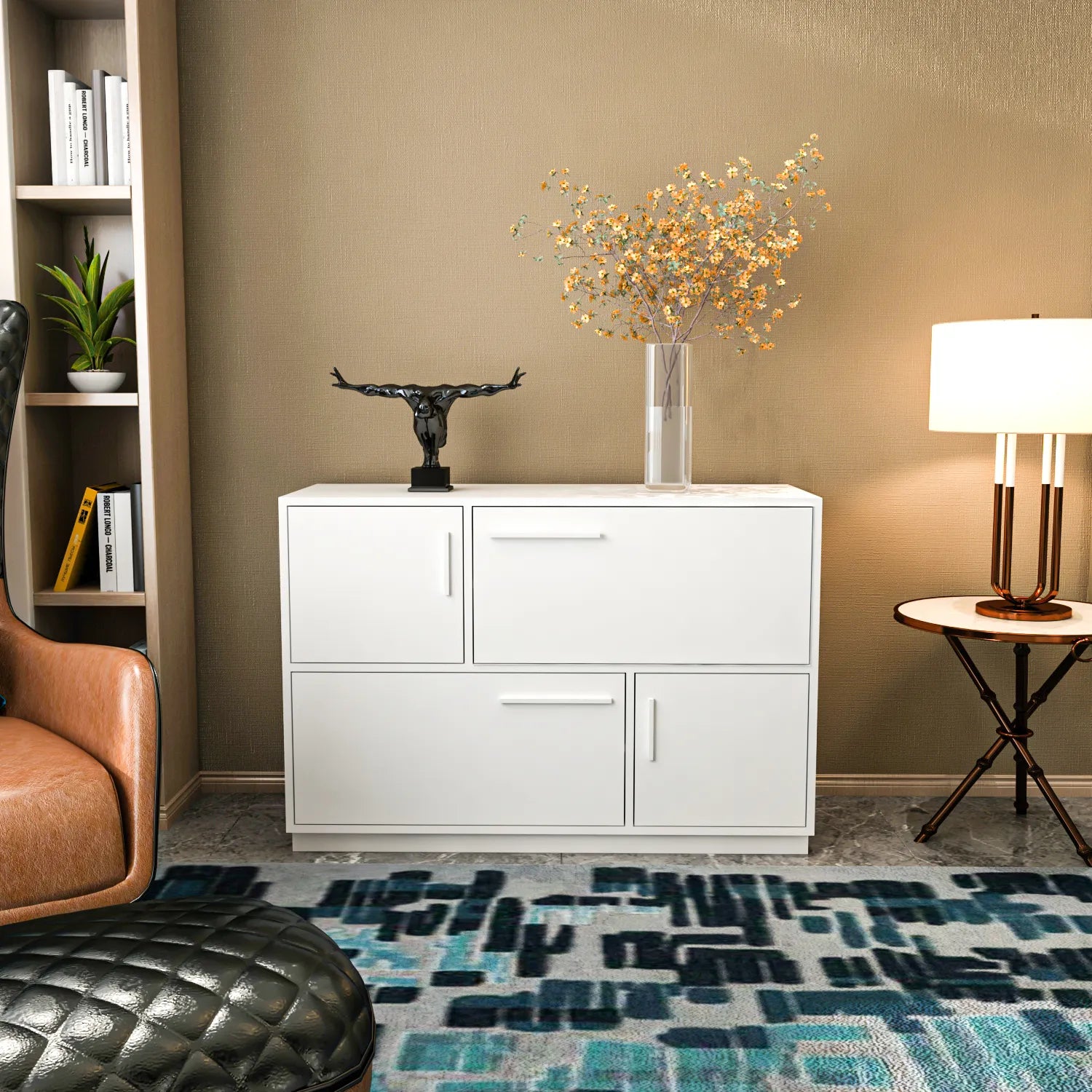 Mares 47" Sideboard with 4 Cabinets