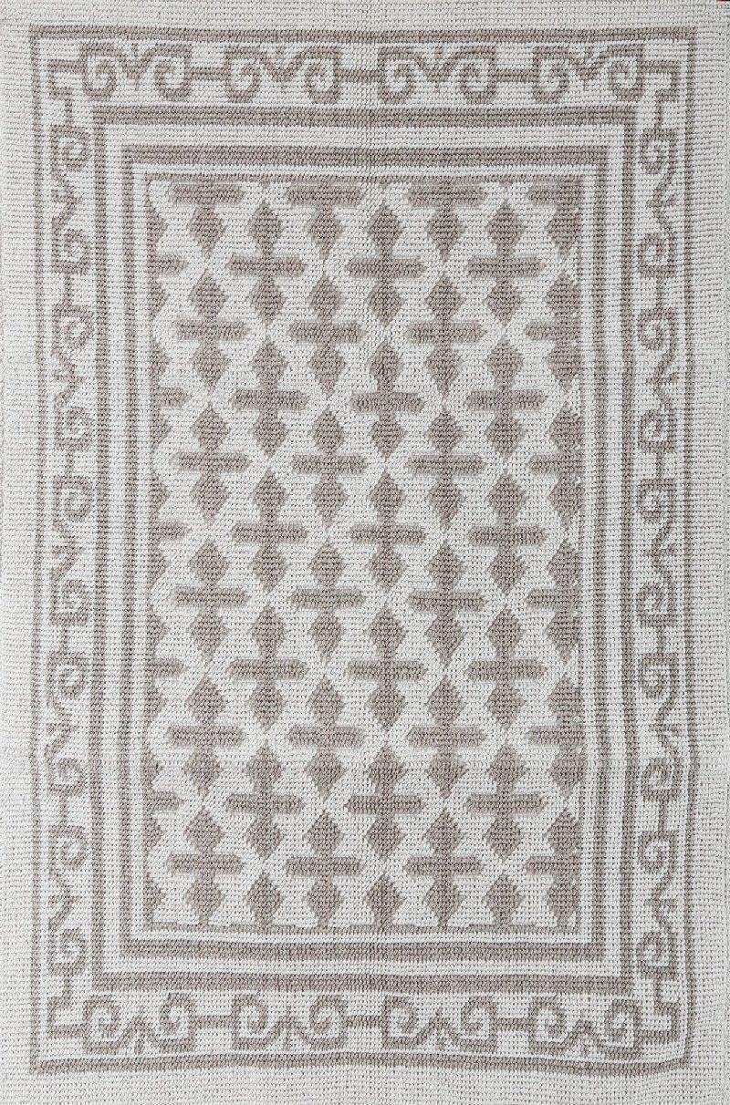 Pearl Washable Cotton Rug — Light Gray & Off-White