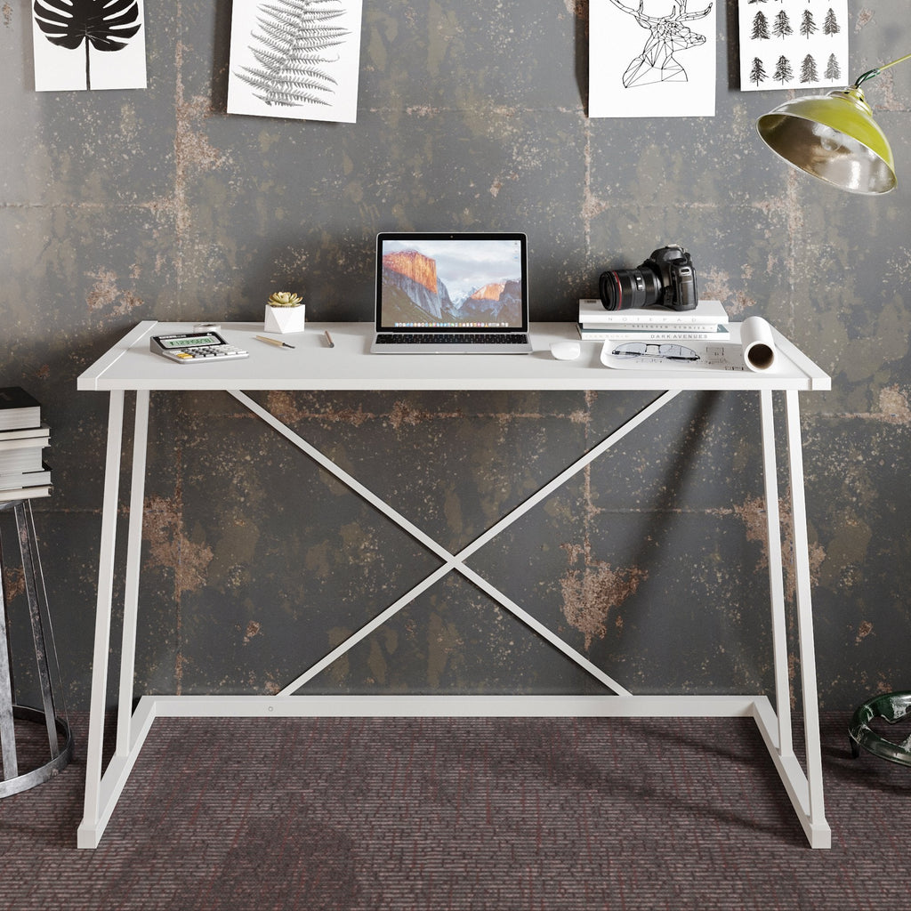 Anemon 47" Desk with Crossbar Metal Frame