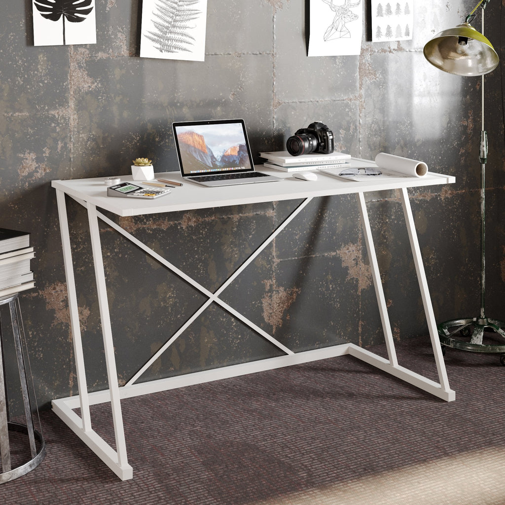 Anemon 47" Desk with Crossbar Metal Frame