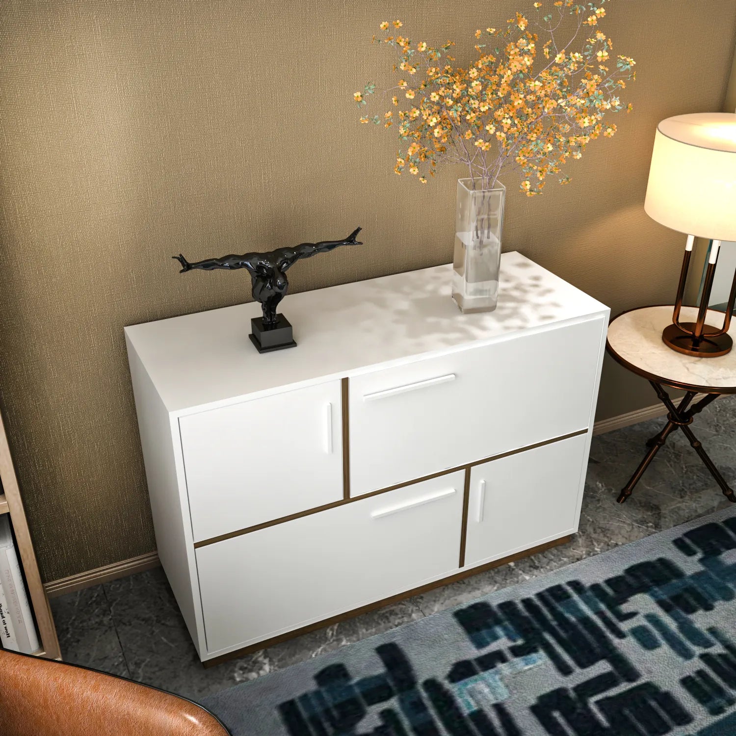 Mares 47" Sideboard with 4 Cabinets
