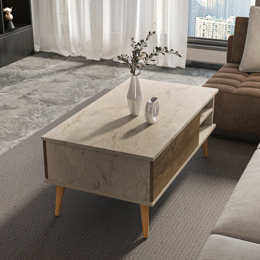 Como Hidden-Storage Coffee Table