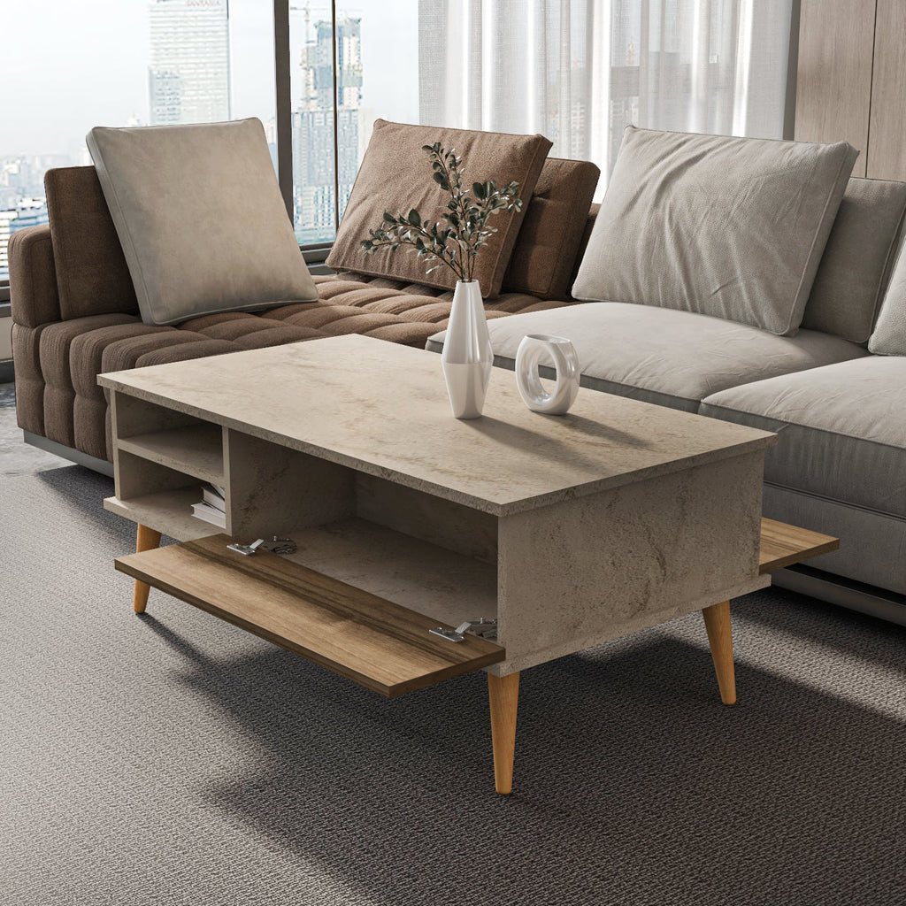 Como Hidden-Storage Coffee Table