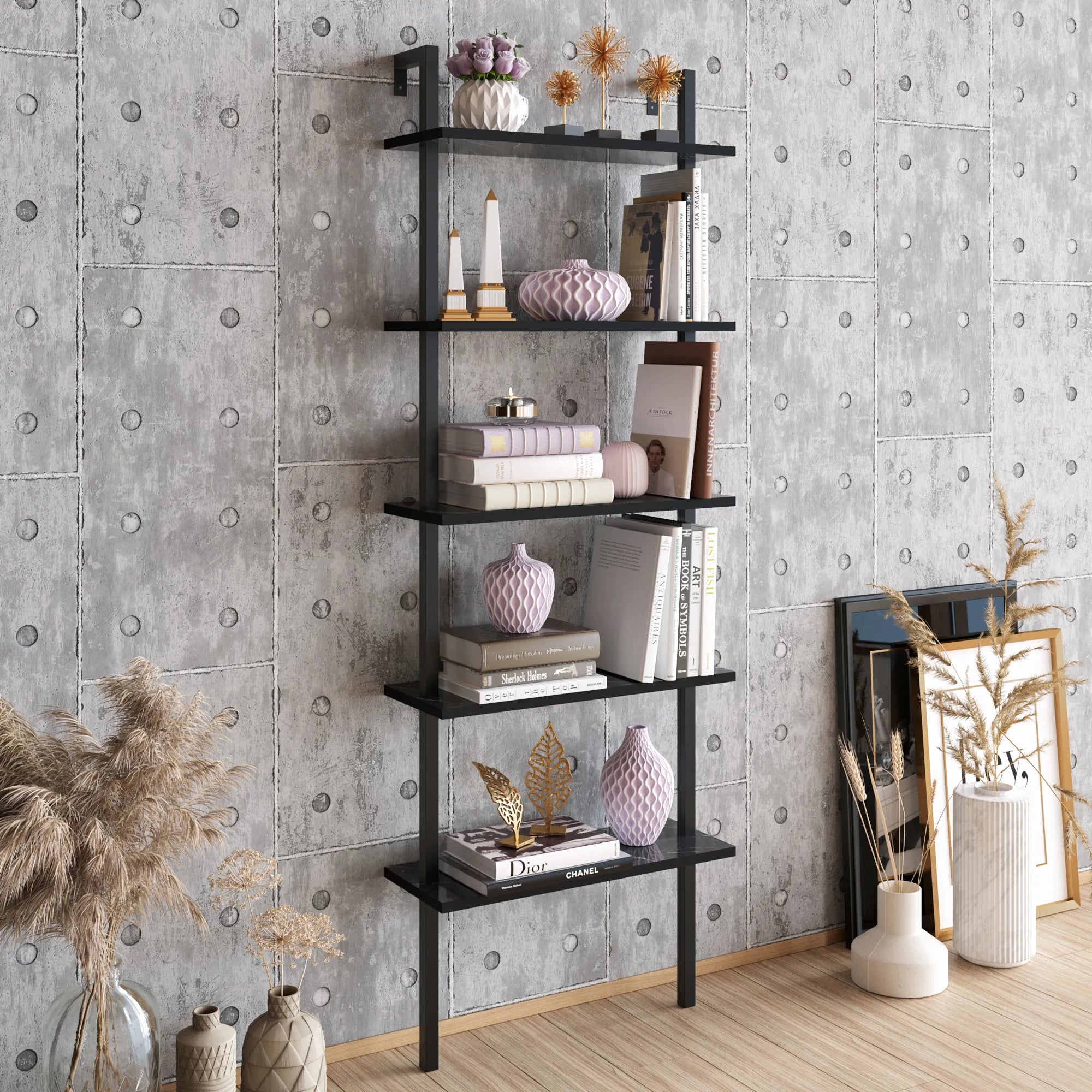 Piante 68" Ladder Bookcase, 5 Shelves