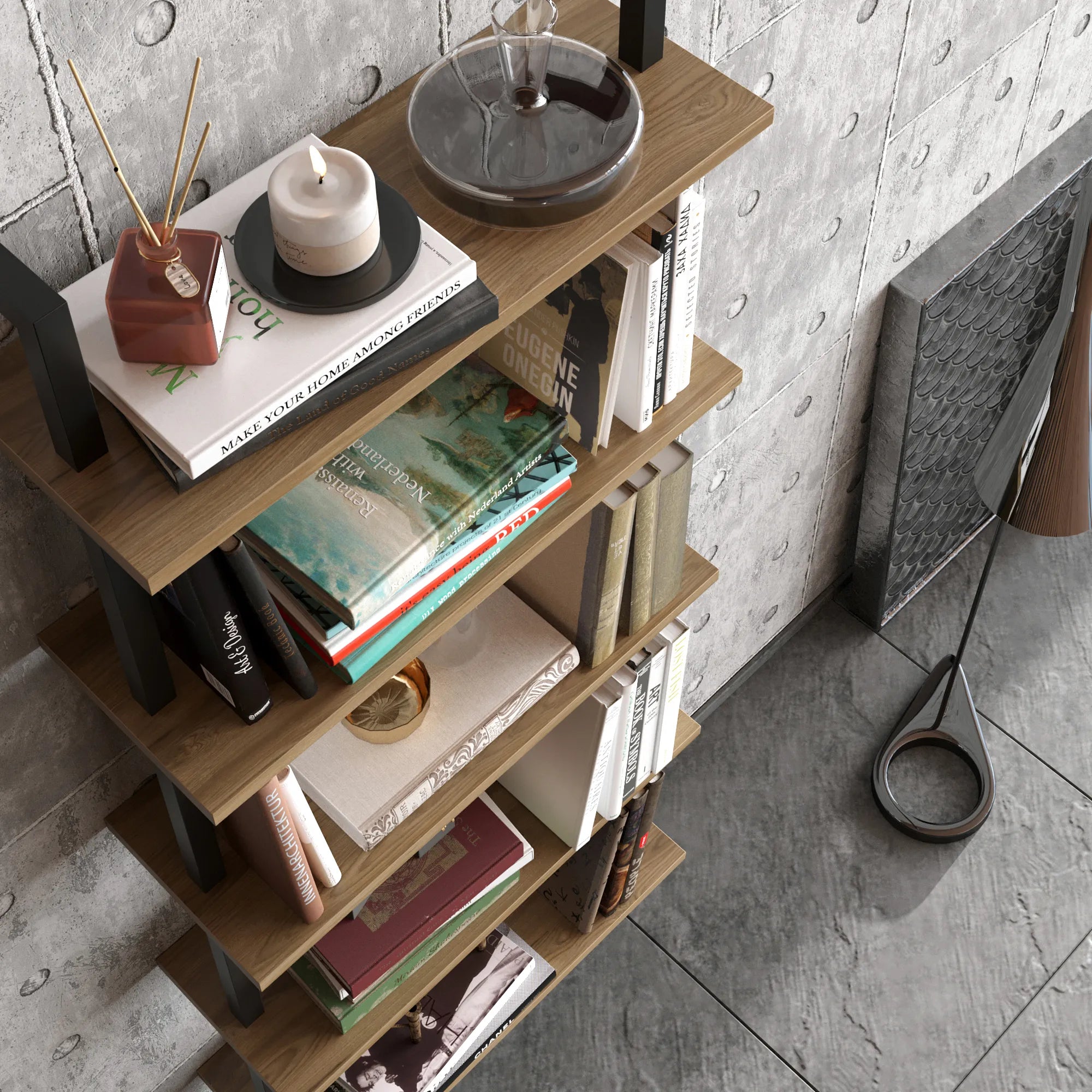 Piante 68" Ladder Bookcase, 5 Shelves