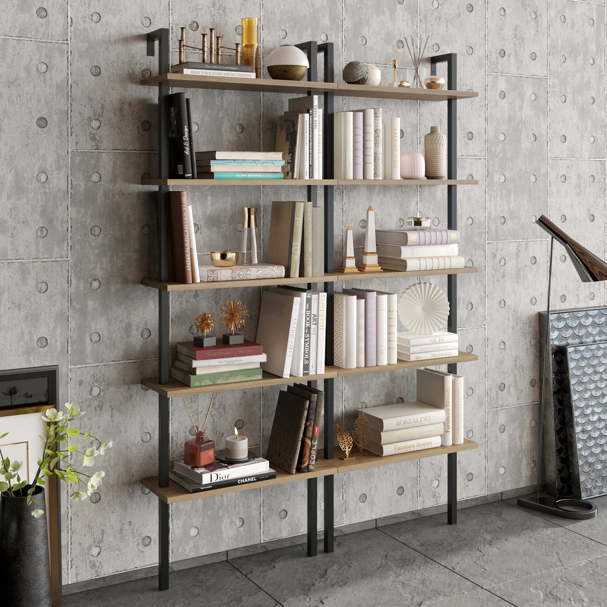 Piante 68" Ladder Bookcase, 5 Shelves