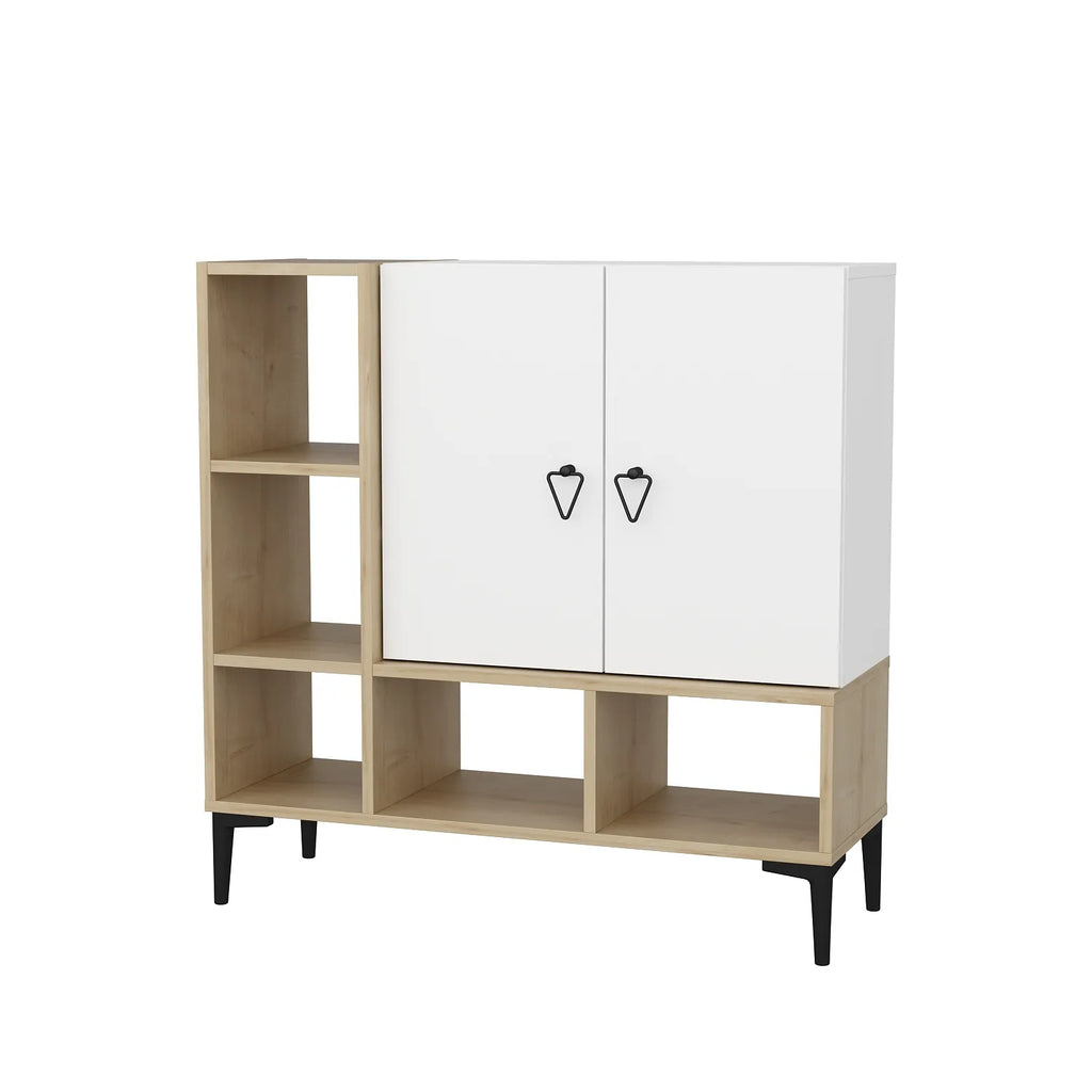 Platin Shoe Cabinet with Open Shelves, 39"