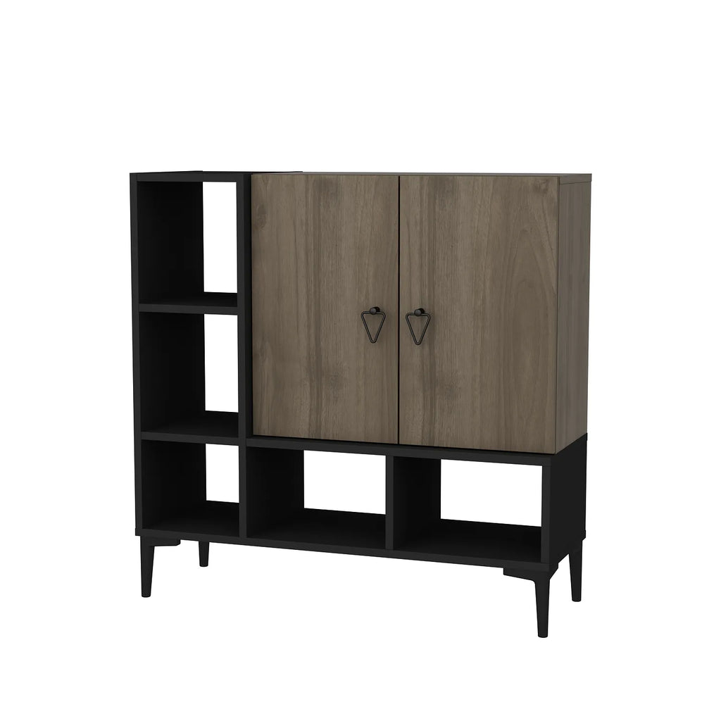 Platin Shoe Cabinet with Open Shelves, 39"