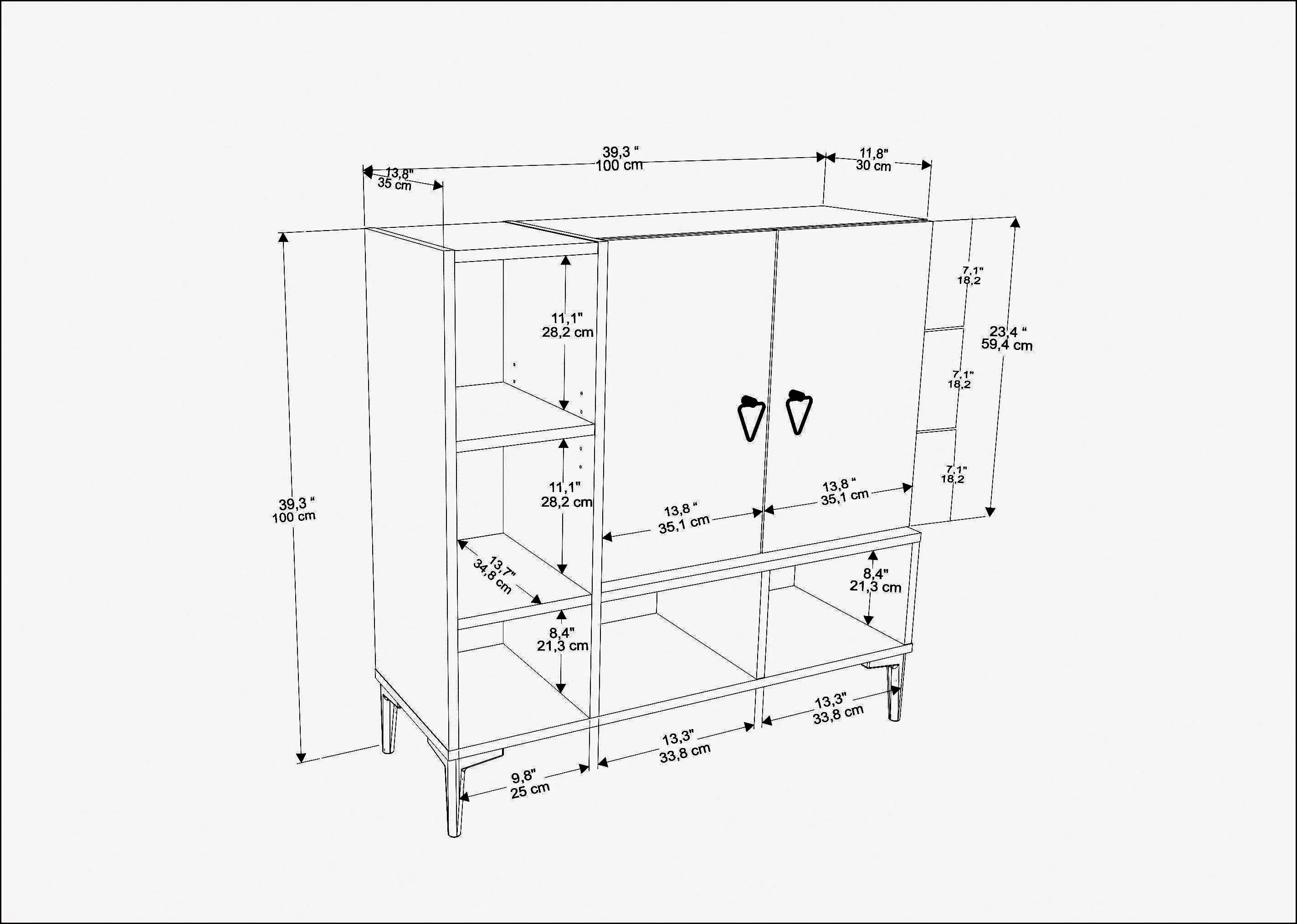 Platin Shoe Cabinet with Open Shelves, 39"