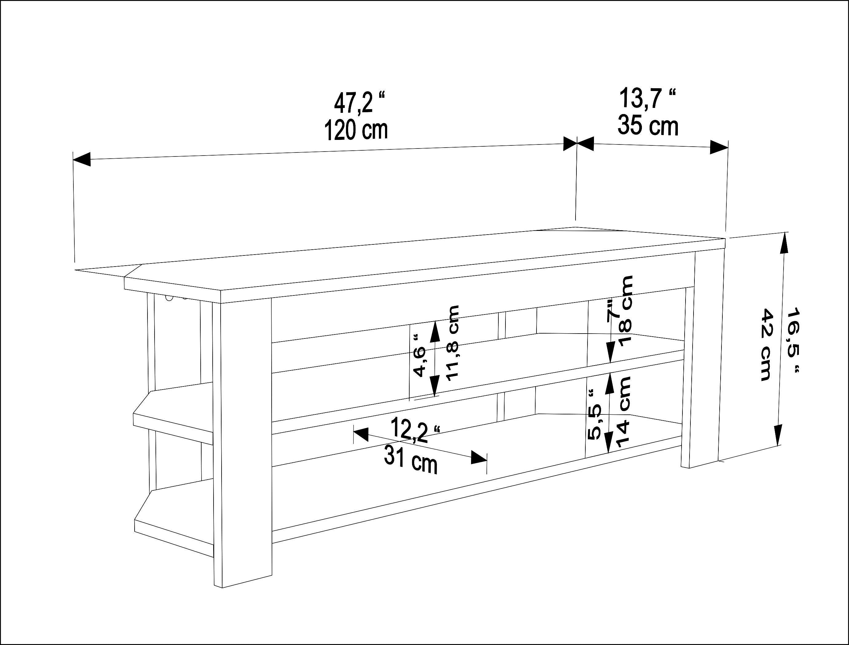 Rita Space-Saving Corner TV Stand