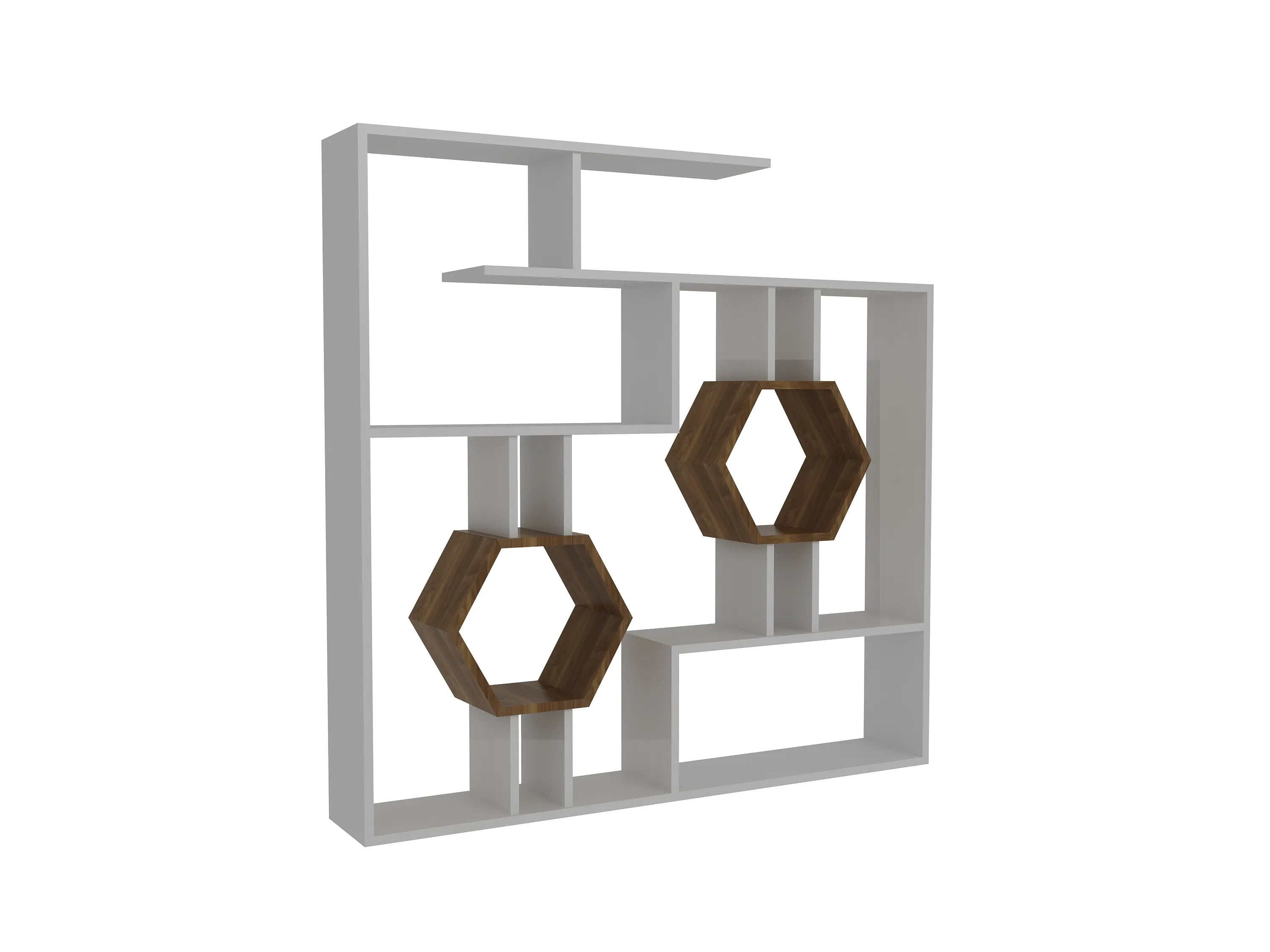Tamara Geometric Bookcase, 53"
