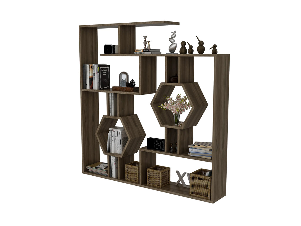 Tamara Geometric Bookcase, 53"