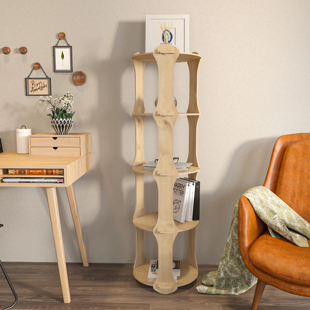 Yuvar Tall Narrow Bookcase