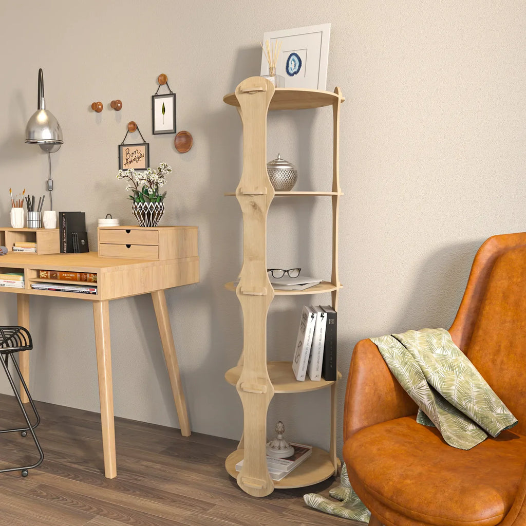 Yuvar Tall Narrow Bookcase