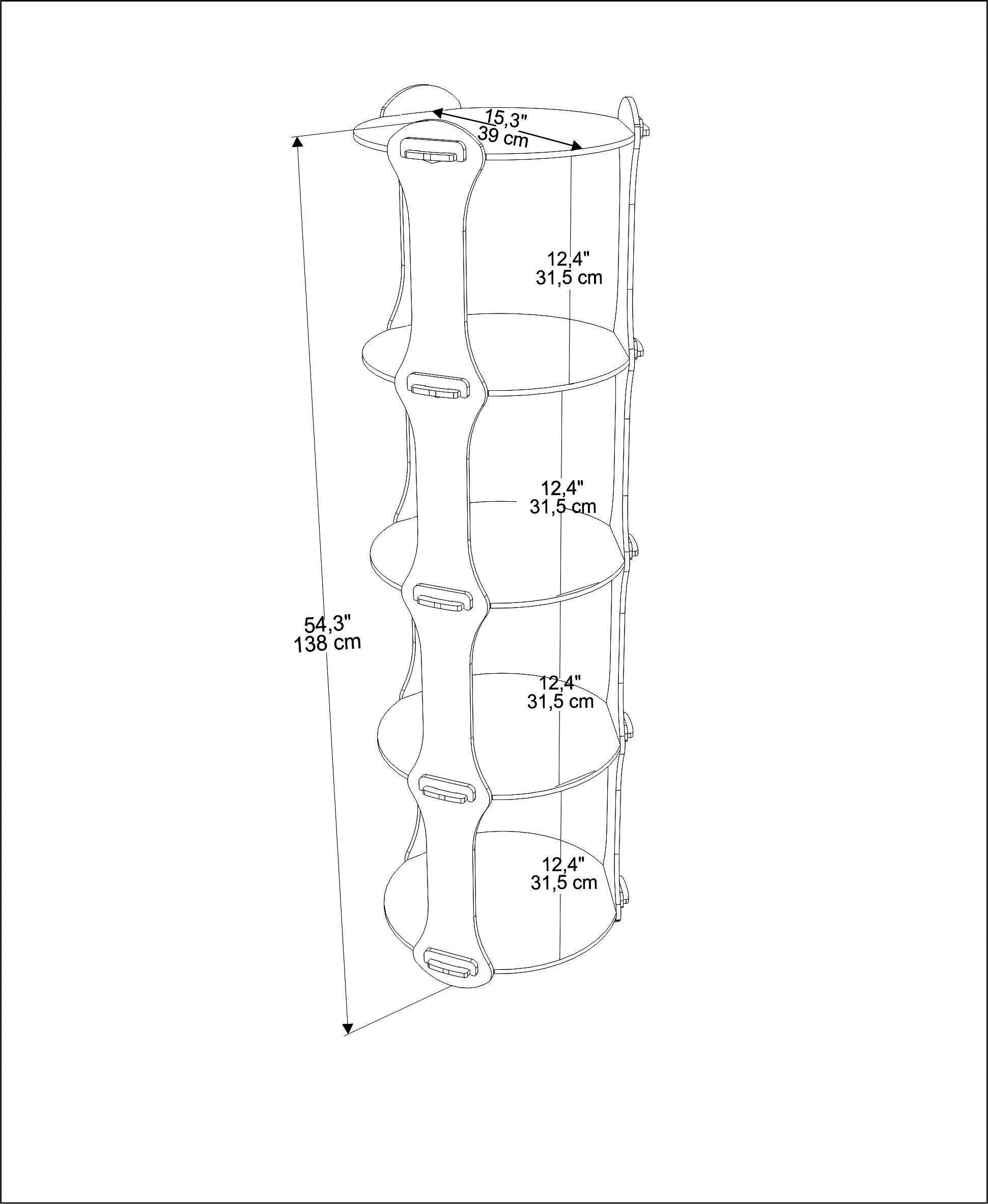 Yuvar Tall Narrow Bookcase