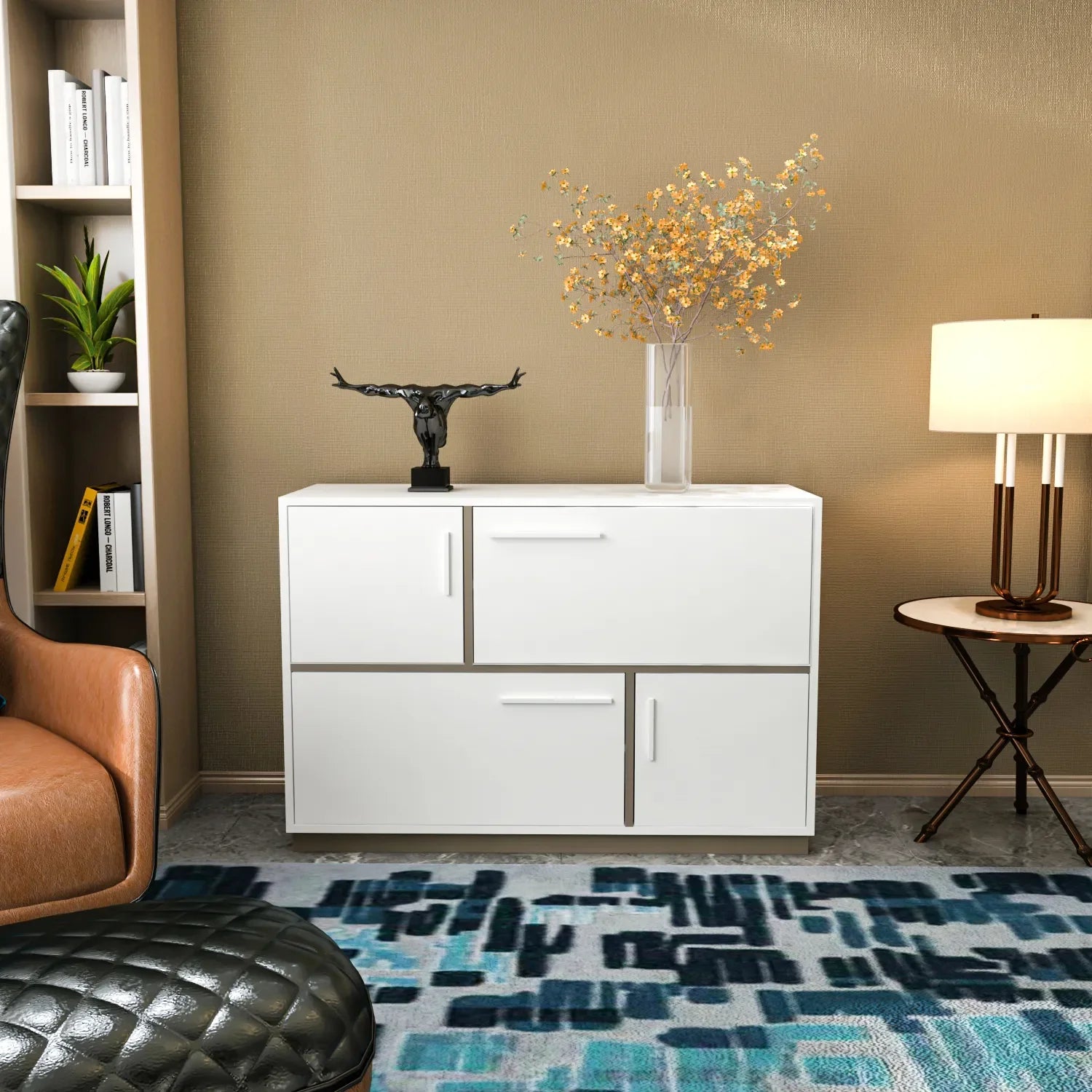 Mares 47" Sideboard with 4 Cabinets