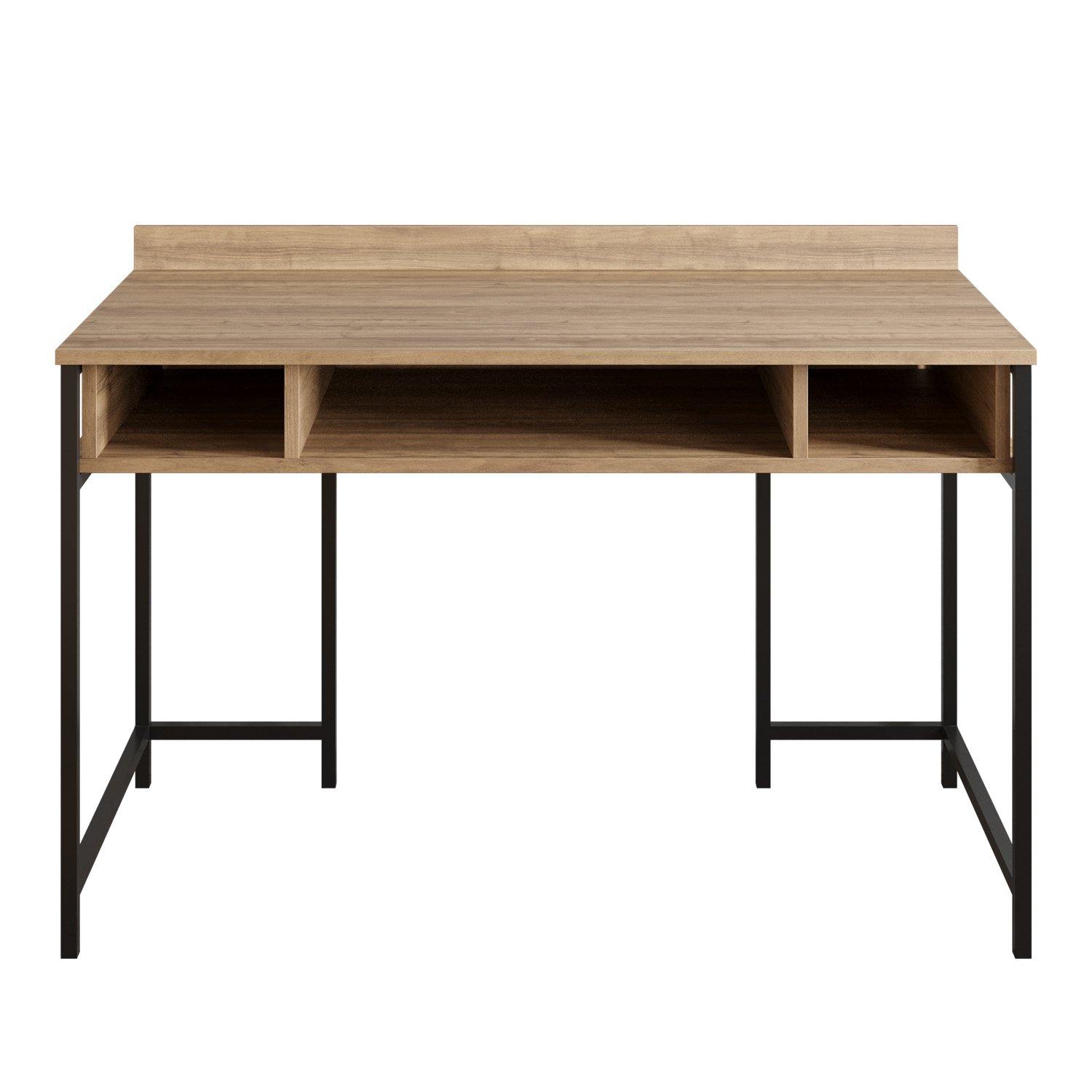 Tumata 47" Desk with Open Shelves & Metal Frame