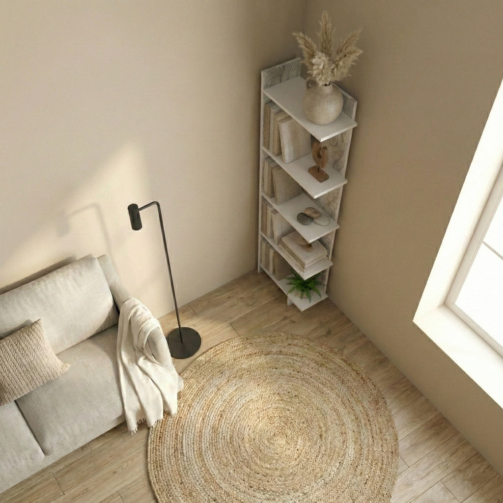 Alice 5-Tier Corner Bookcase