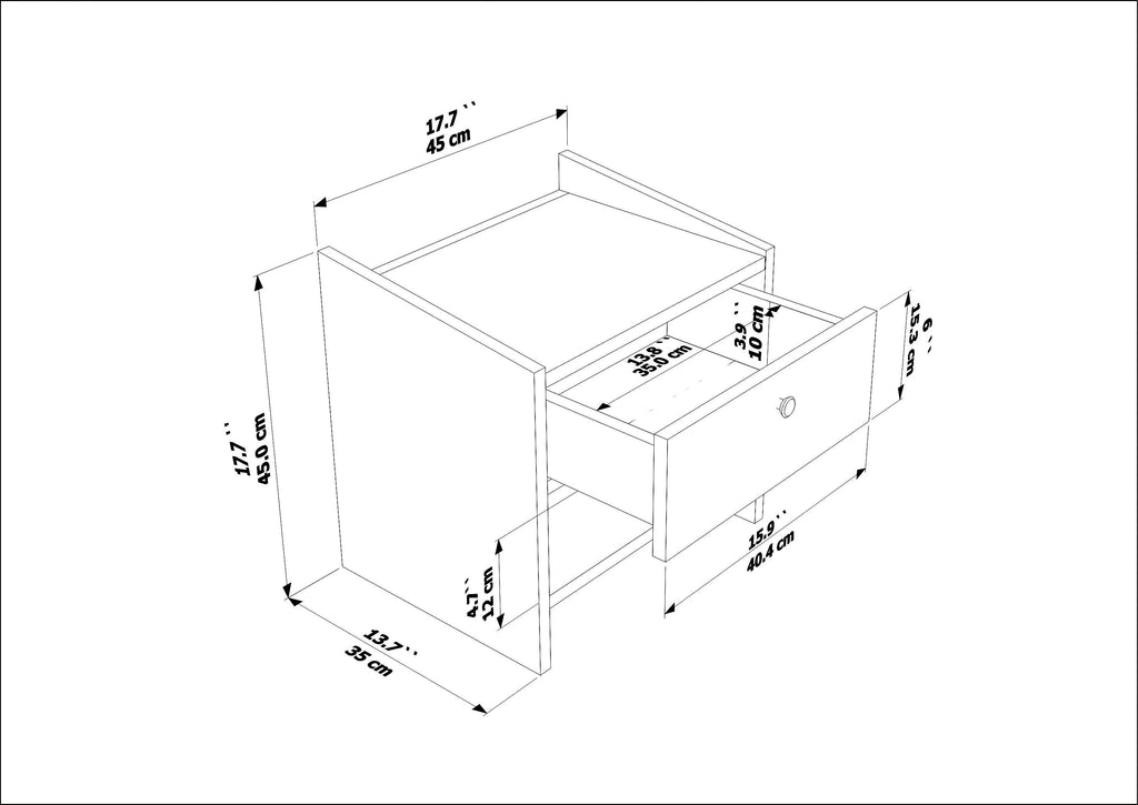 Berlin Narrow Nightstand