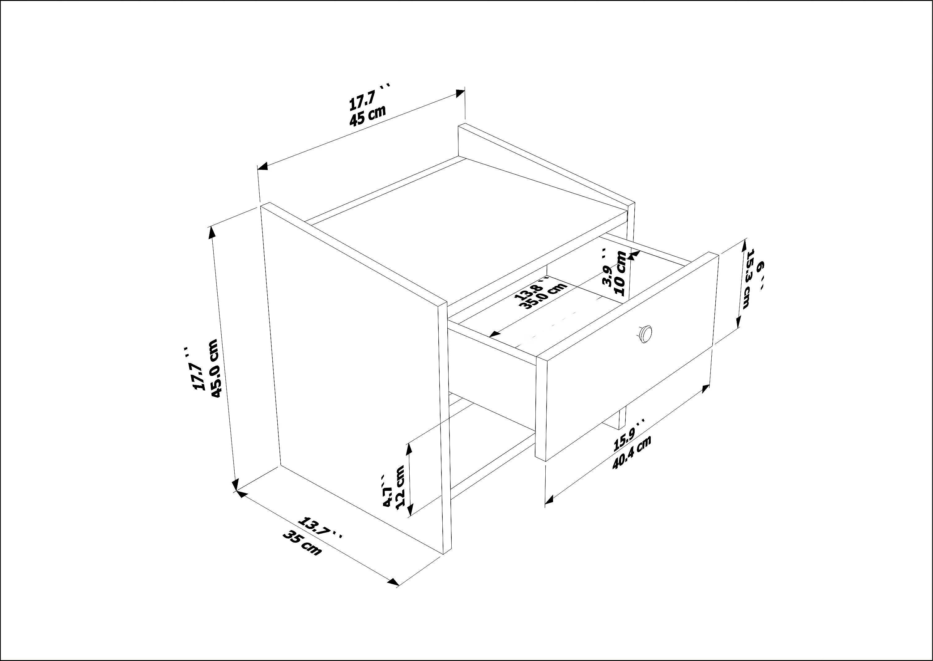Berlin Narrow Nightstand