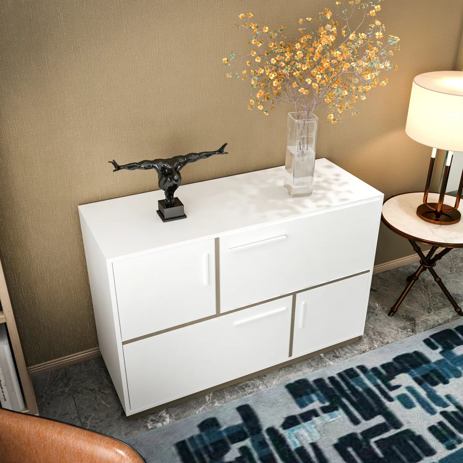 Mares 47" Sideboard with 4 Cabinets