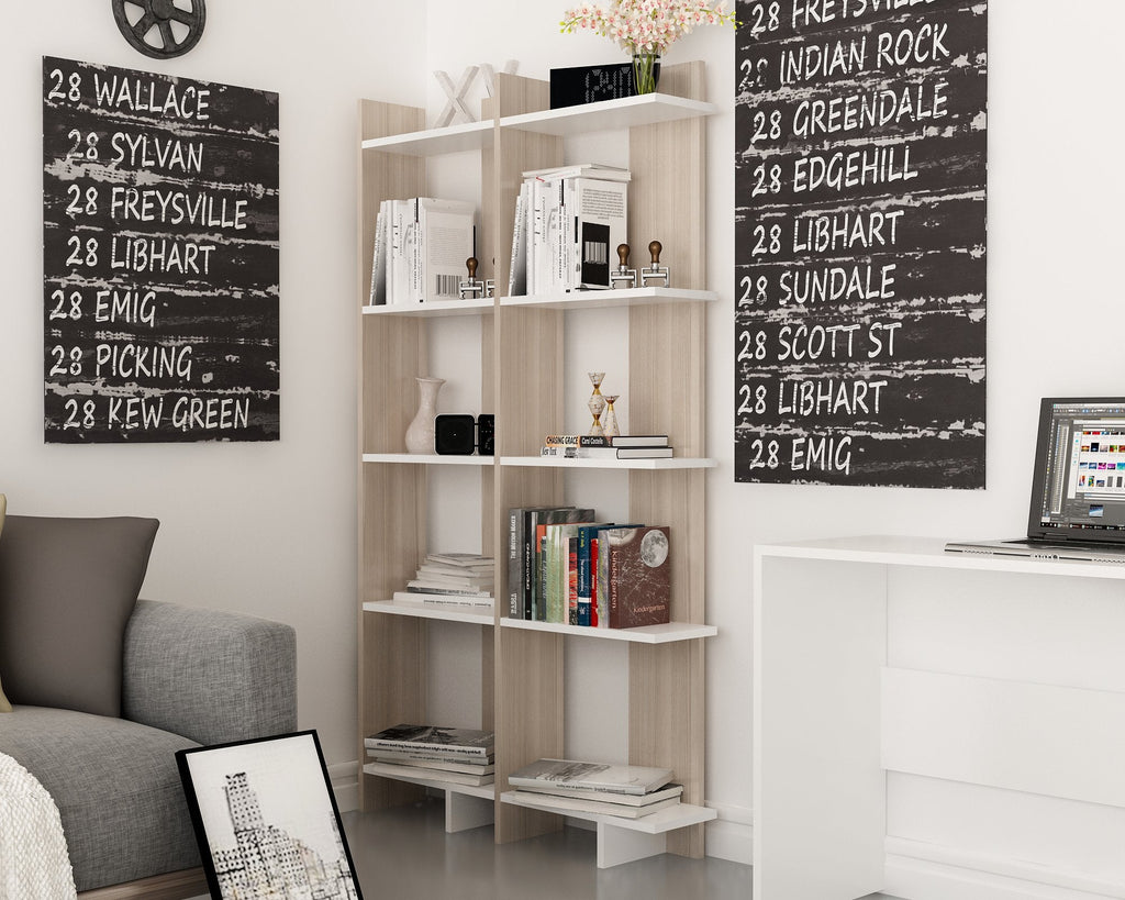 Alice 5-Tier Corner Bookcase