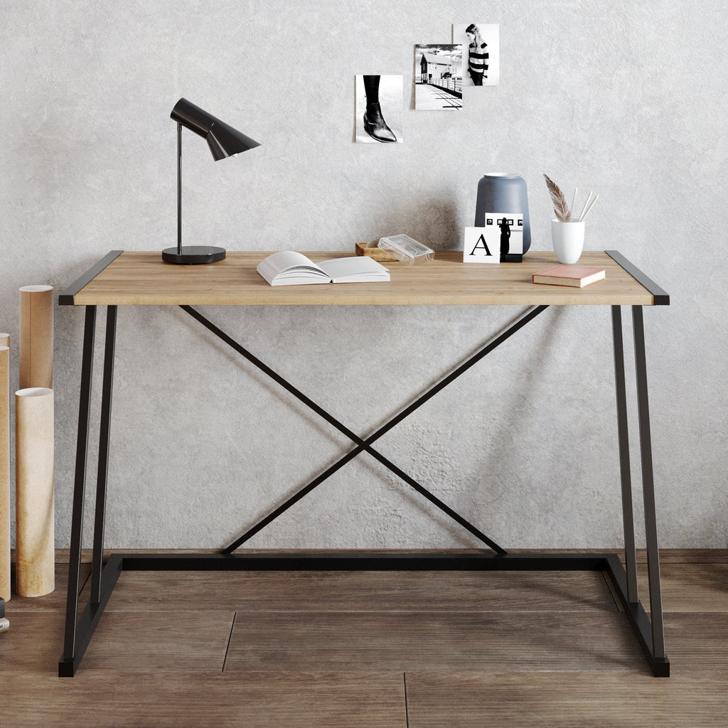 Anemon 47" Desk with Crossbar Metal Frame