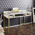 Tumata 47" Desk with Open Shelves & Metal Frame