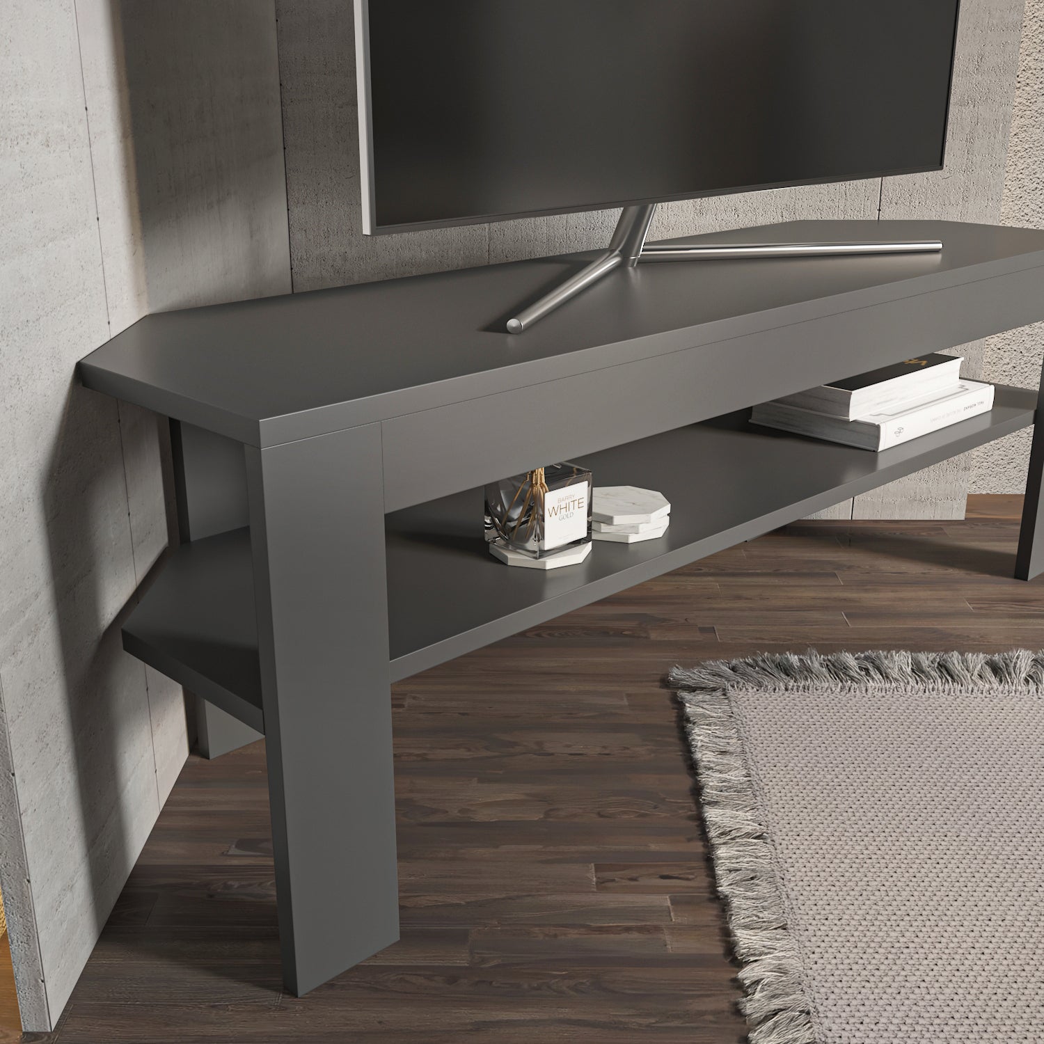 Rita Space-Saving Corner TV Stand