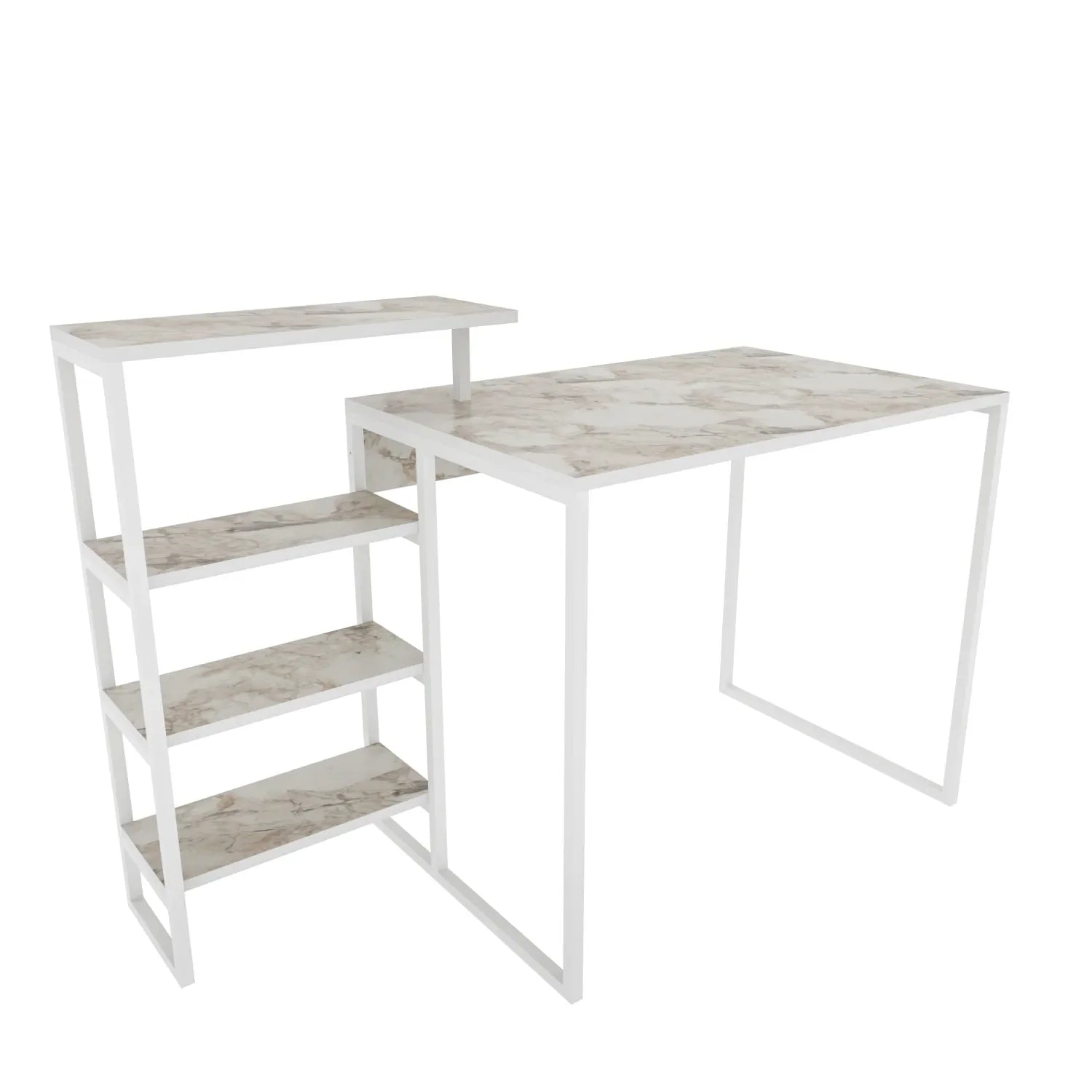 Rino 52" Desk with Built-In Bookshelf