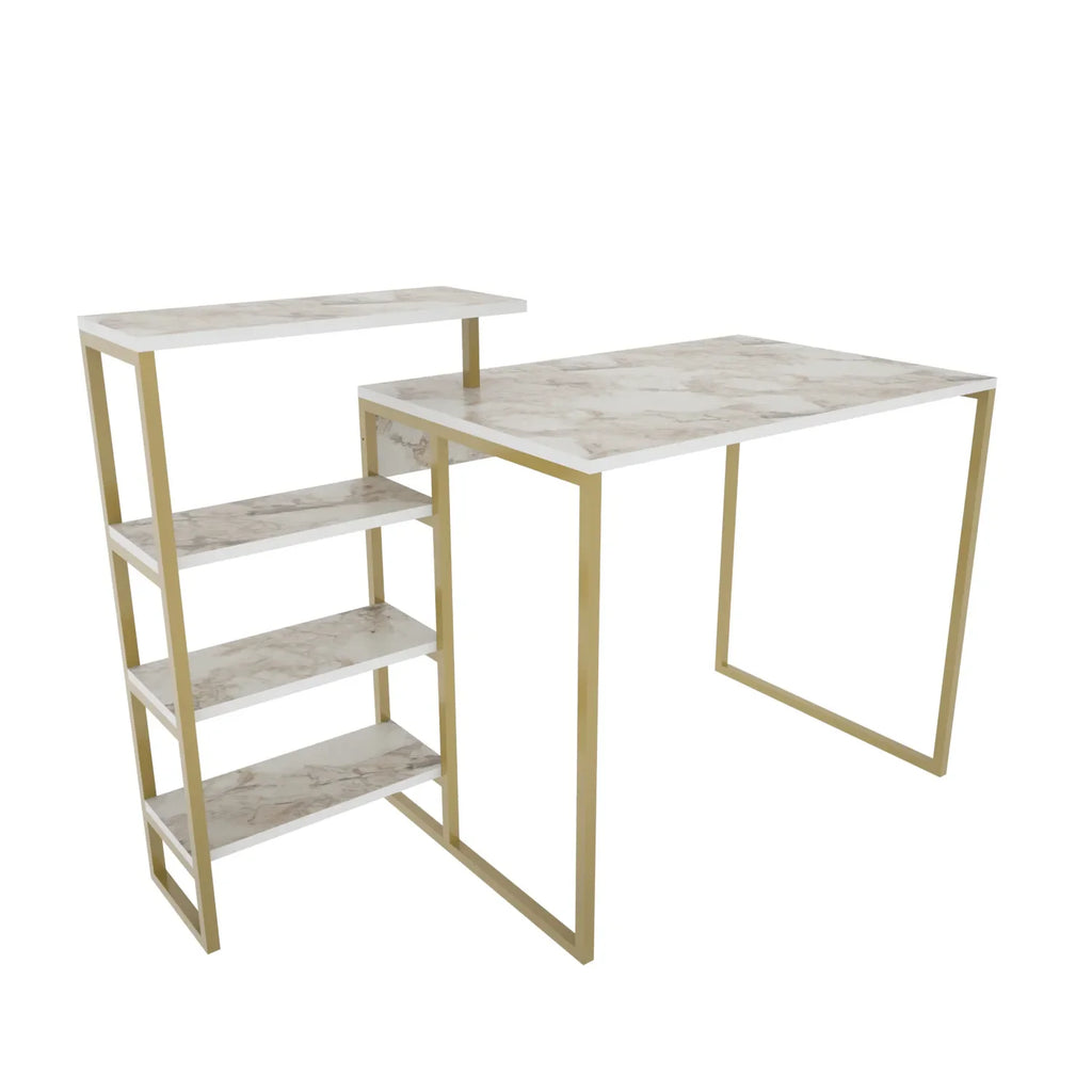 Rino 52" Desk with Built-In Bookshelf