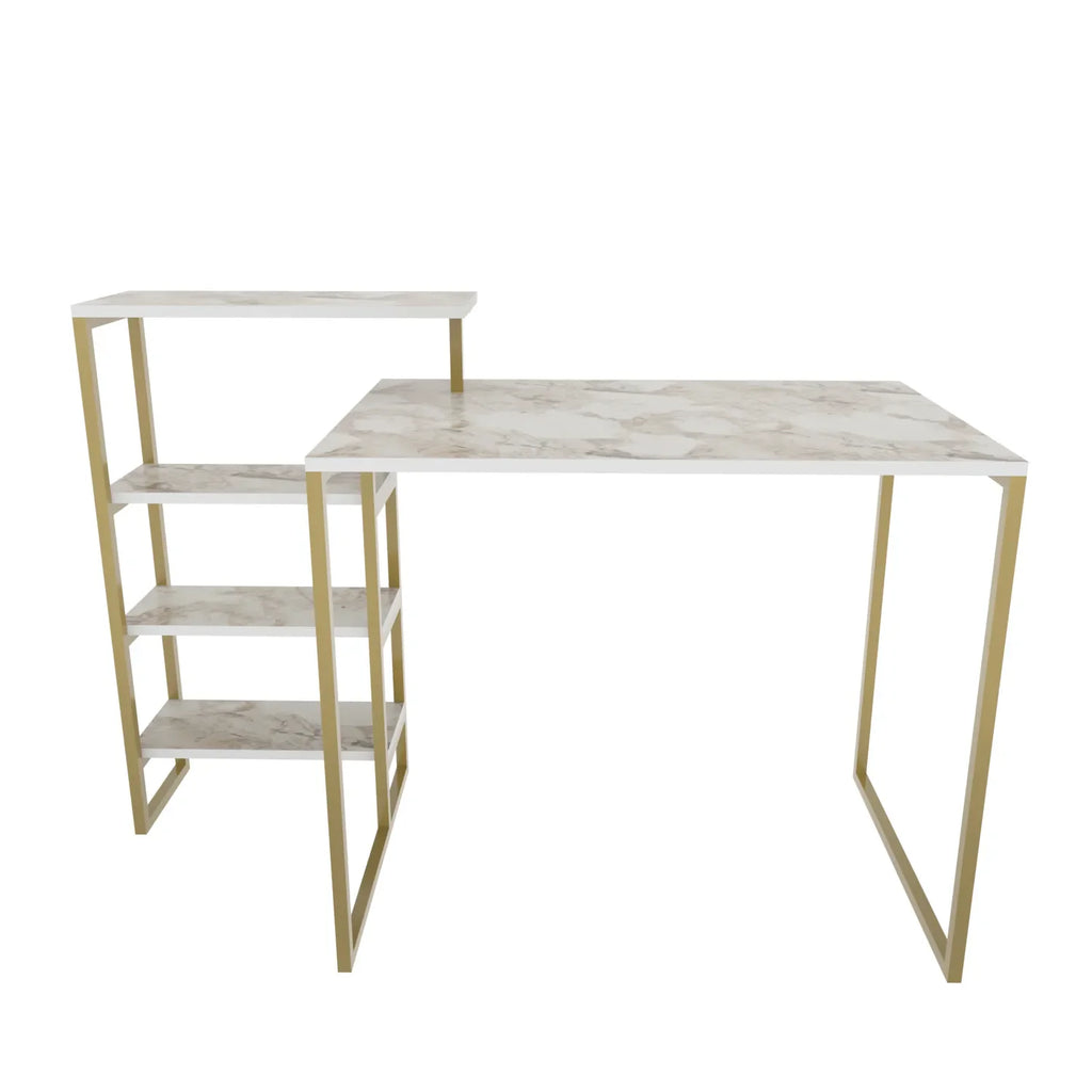 Rino 52" Desk with Built-In Bookshelf