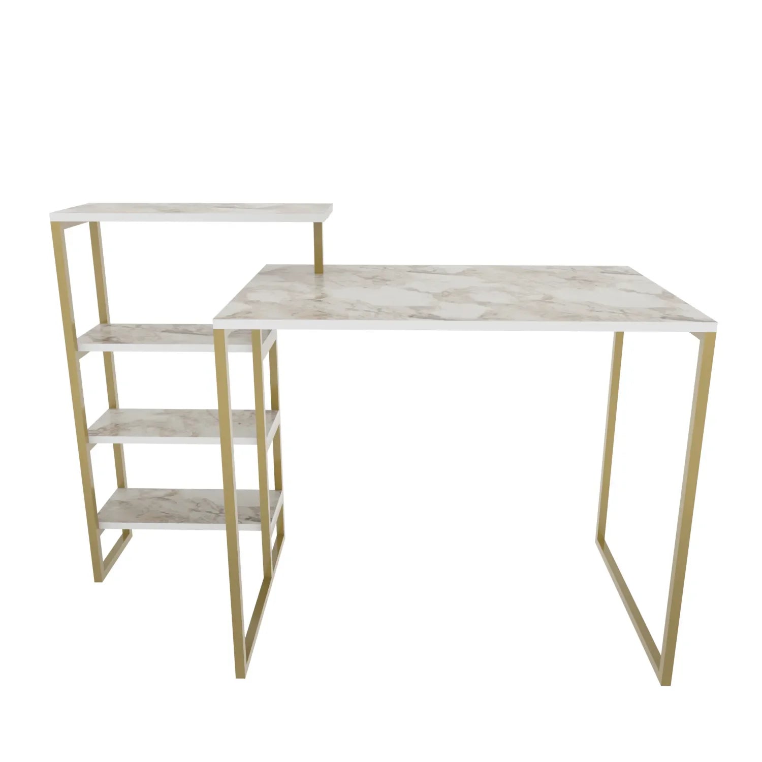 Rino 52" Desk with Built-In Bookshelf