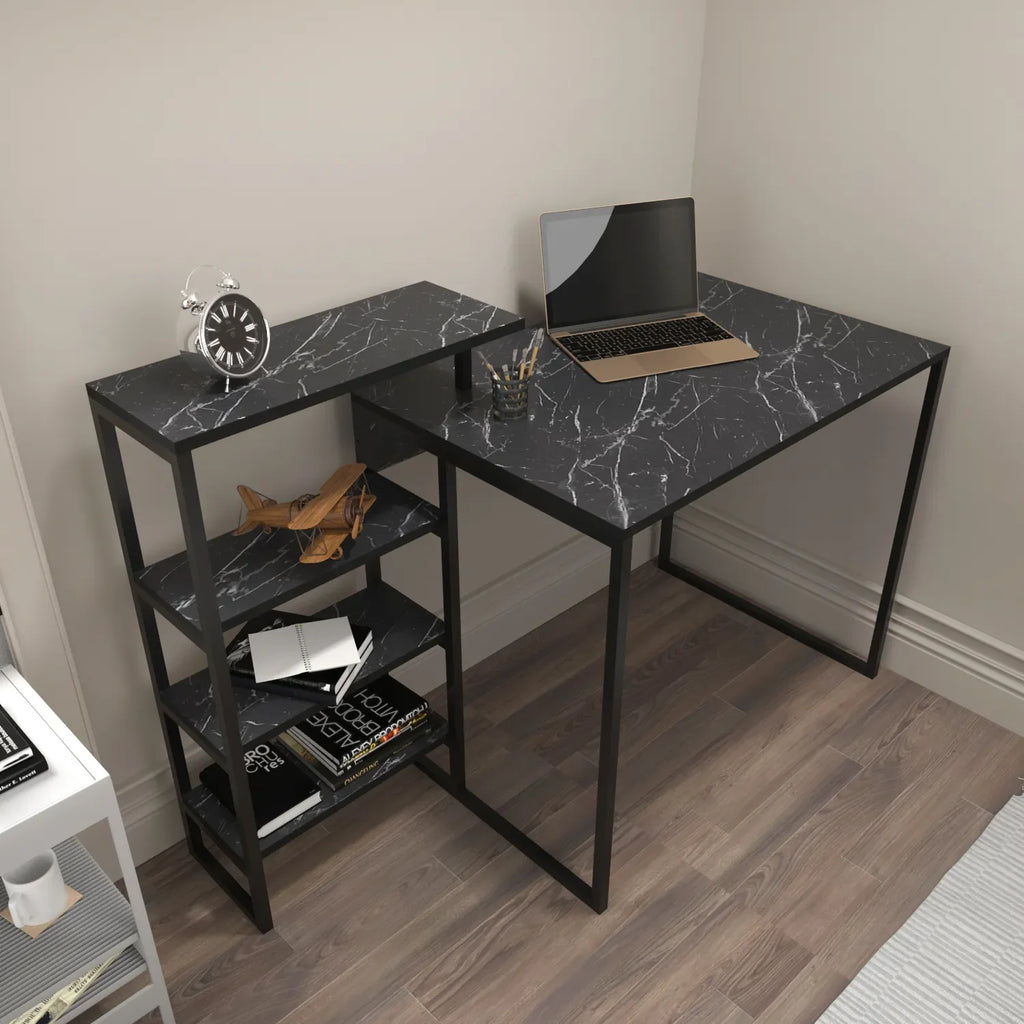 Rino 52" Desk with Built-In Bookshelf