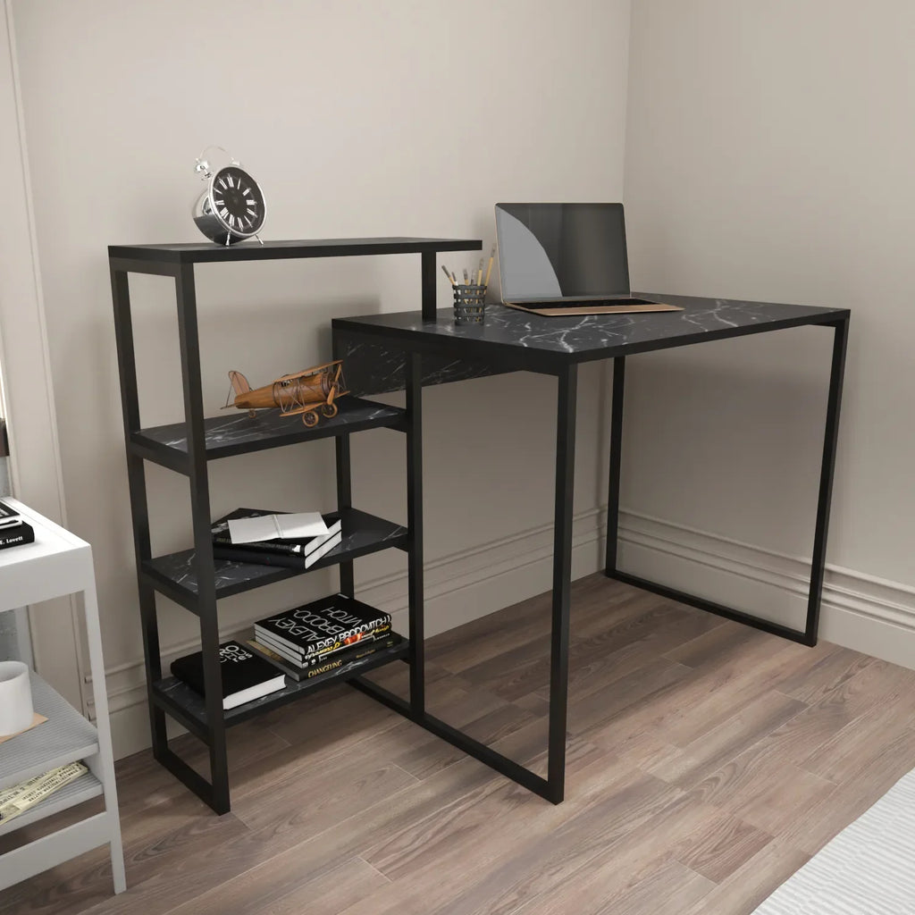 Rino 52" Desk with Built-In Bookshelf