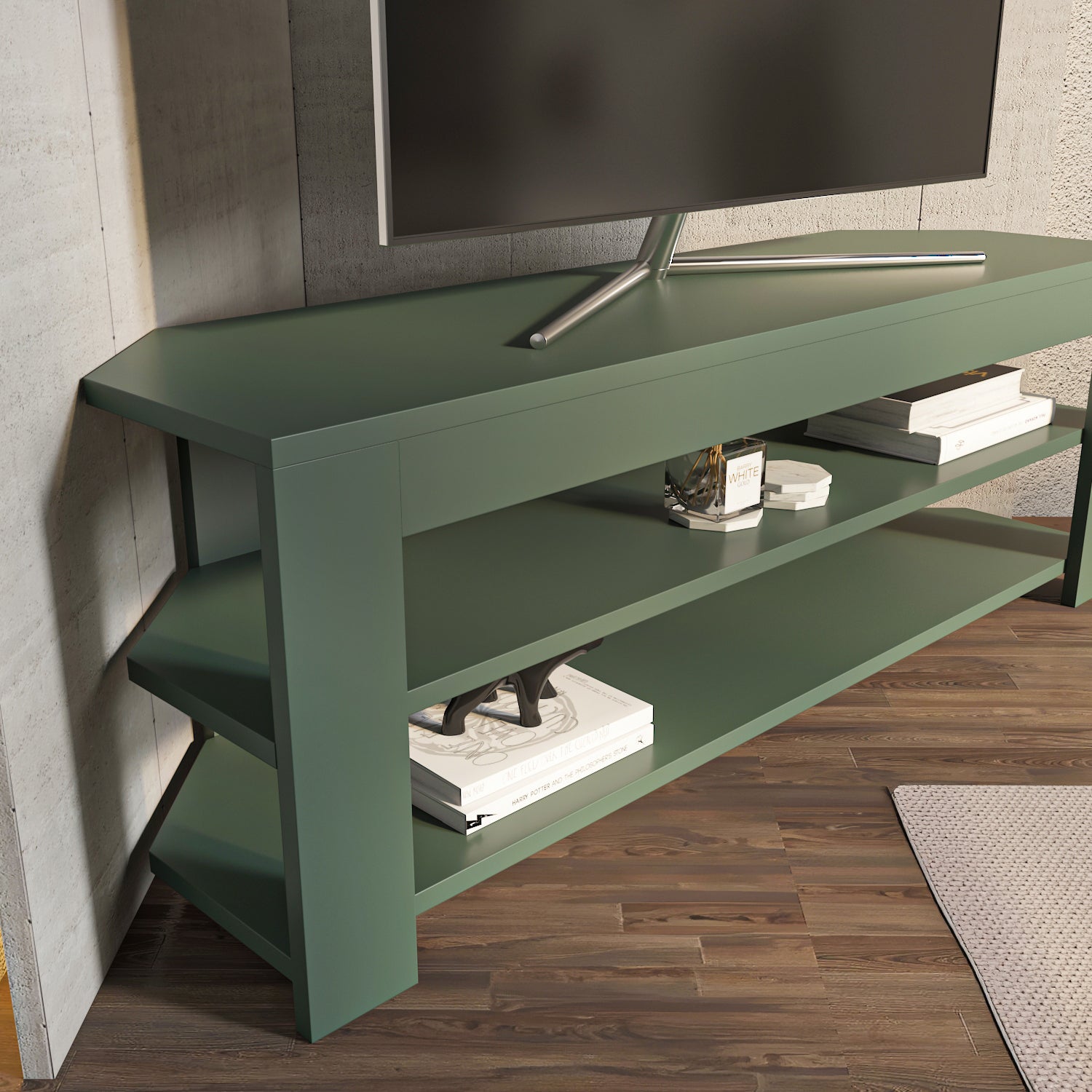 Rita Space-Saving Corner TV Stand