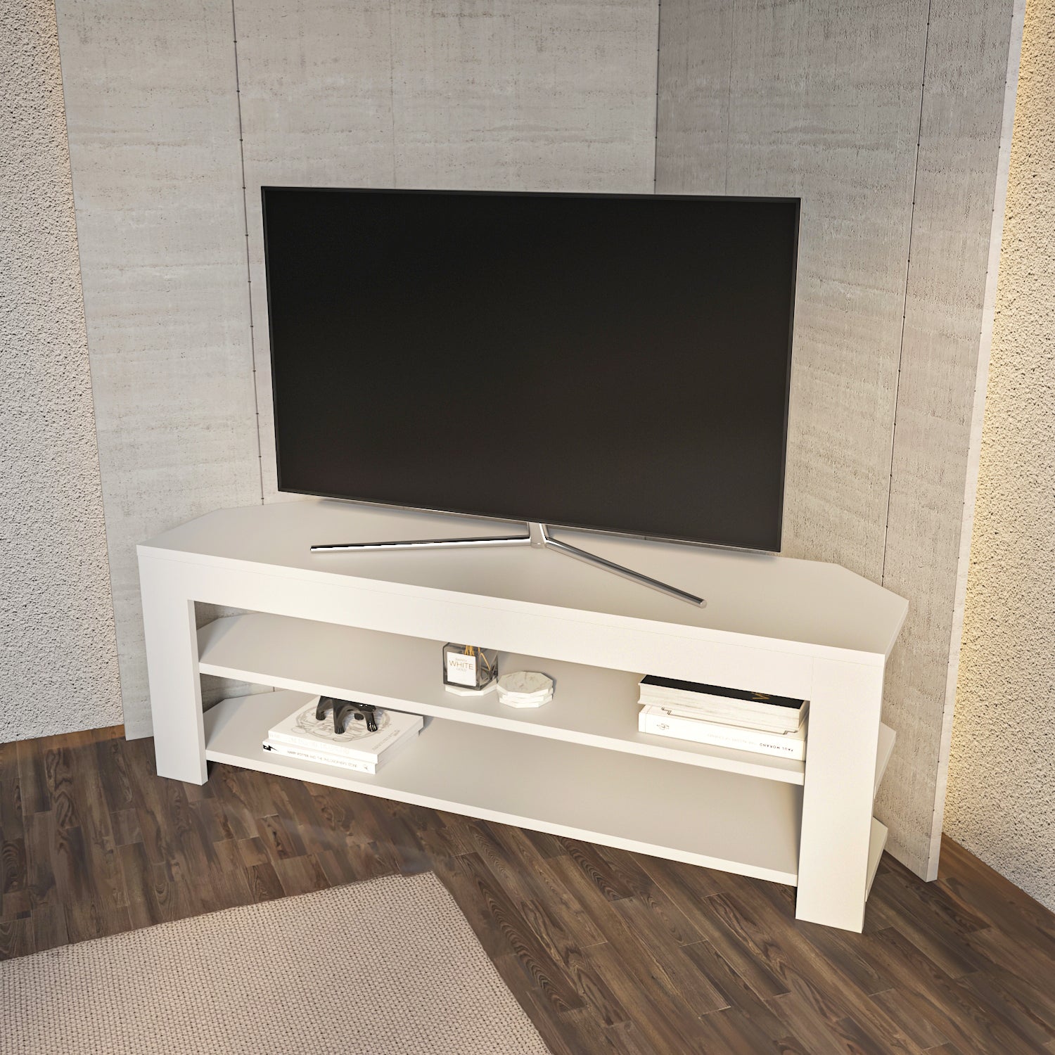 Rita Space-Saving Corner TV Stand